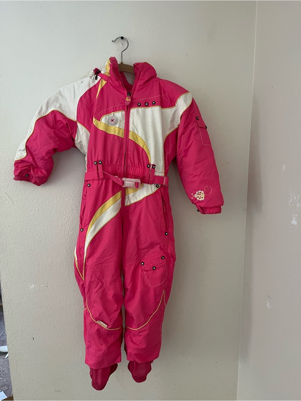 Obermeyer Pink and Yellow Girls' Ski Jacket